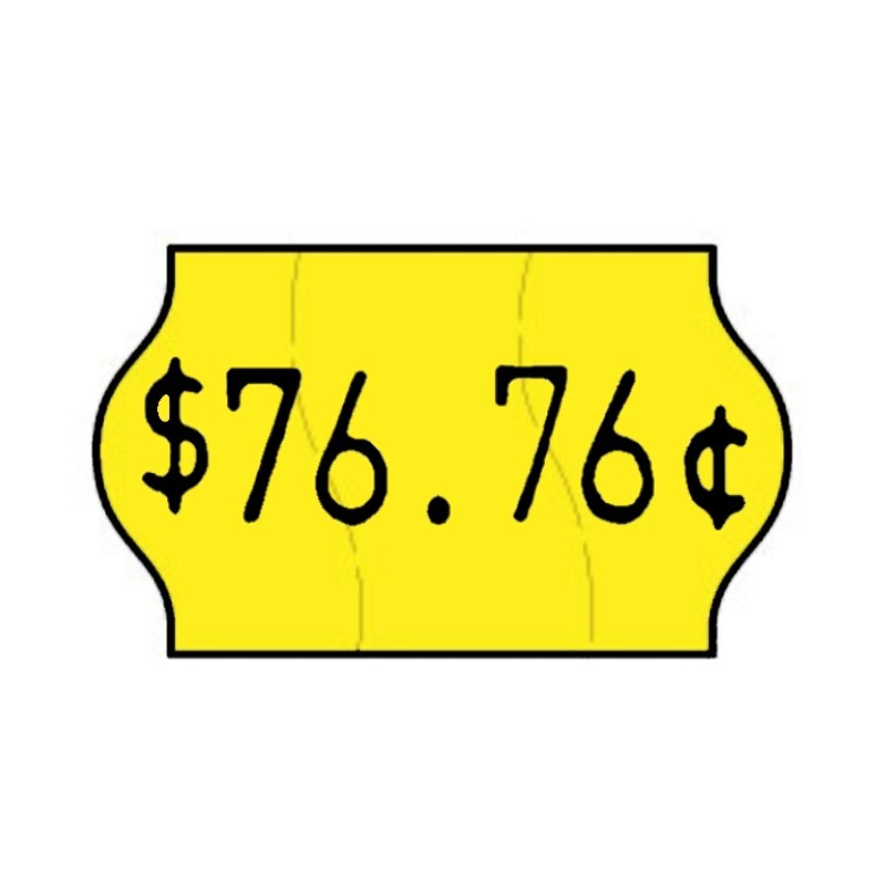 Fluoro Yellow Colour Label