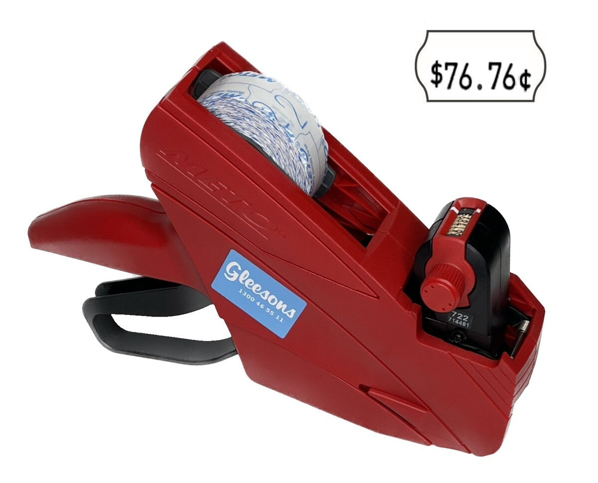 Meto RED 722 Single Line Price Marker Gleesons Price Guns Labels meto-red-722-single-line-price-marker-gleesons-price-guns-labels