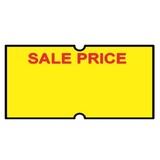 21x12mm Meto Fluoro Yellow SALE Labels, Permanent Adhesive, Non-Tamper Proof