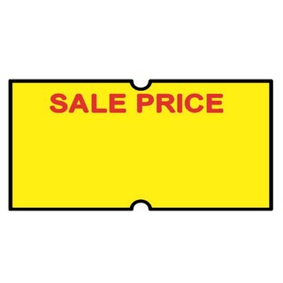 21x12mm Meto Fluoro, Min Qty 20,000 Yellow SALE Labels, Permanent Adhesive, Non-Tamper Proof - Incl. FREE Jolly gun