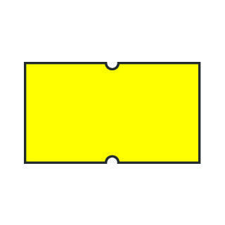21x12mm Meto Labels, Removable Adhesive, Non-Tamper Proof, Fluoro Yellow