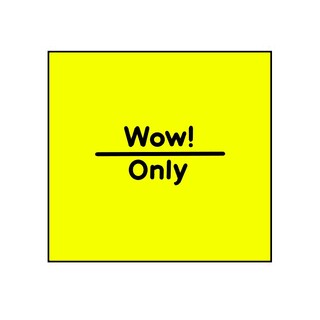29x28mm Fluoro Yellow WOW ONLY Meto Removable Adhesive, Non-Tamper Proof Labels- Min Qty 14,000 - Incl. Free Ink Roller