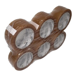6 Rolls Clear Medium Duty Packing Tape - General Purpose, Extreme Temperatures