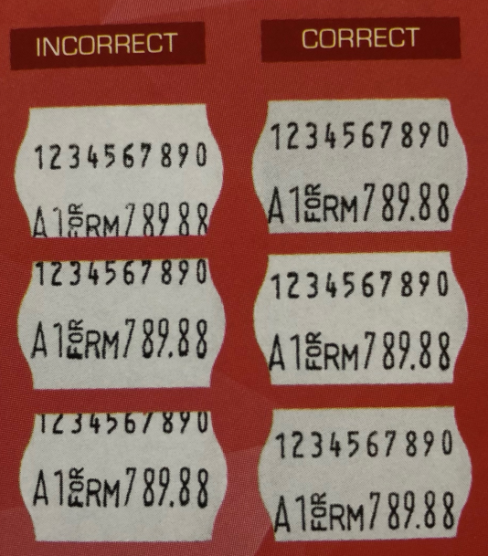 Adjust Print and Label Position on METO Pricing Gun