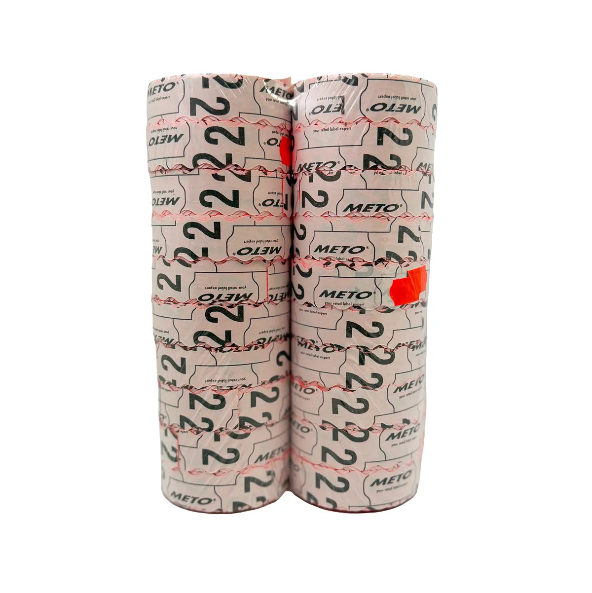18x11mm Meto Fluoro Red Permanent Labels