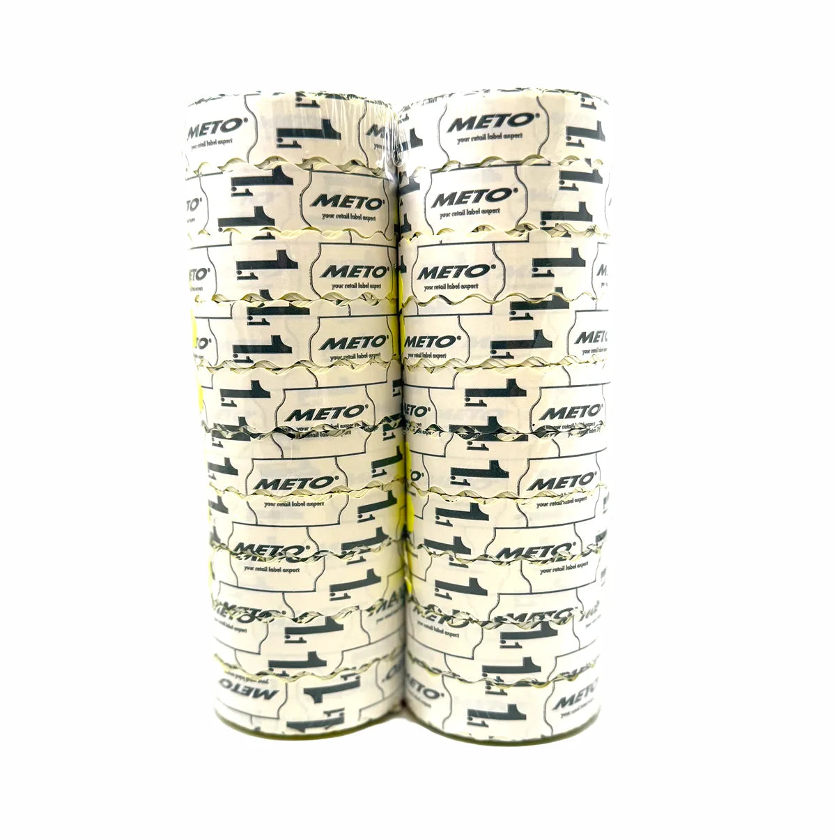 18x11mm Meto fluoro yellow removable label bundle