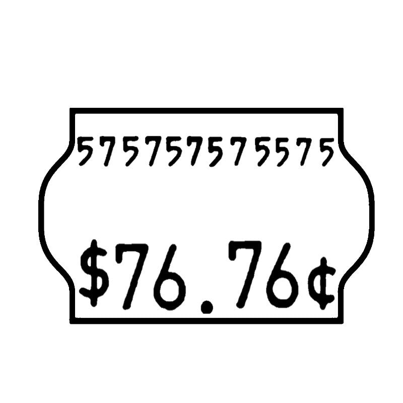 32x19mm Removable Label with Code and Price