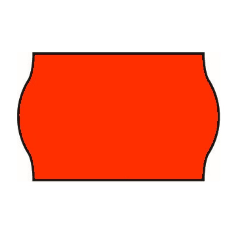 Non-Tamper Proof 26x16mm Meto Fluoro Red Removable Label