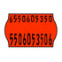 26x16mm Meto Fluoro Red Removable Labels with Codes