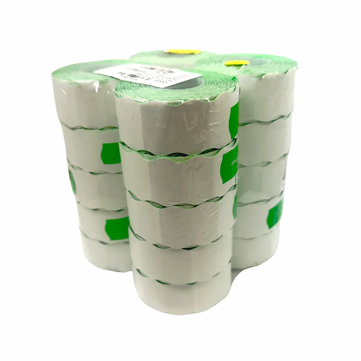 26x16mm Meto fluoro green permanent label bundle