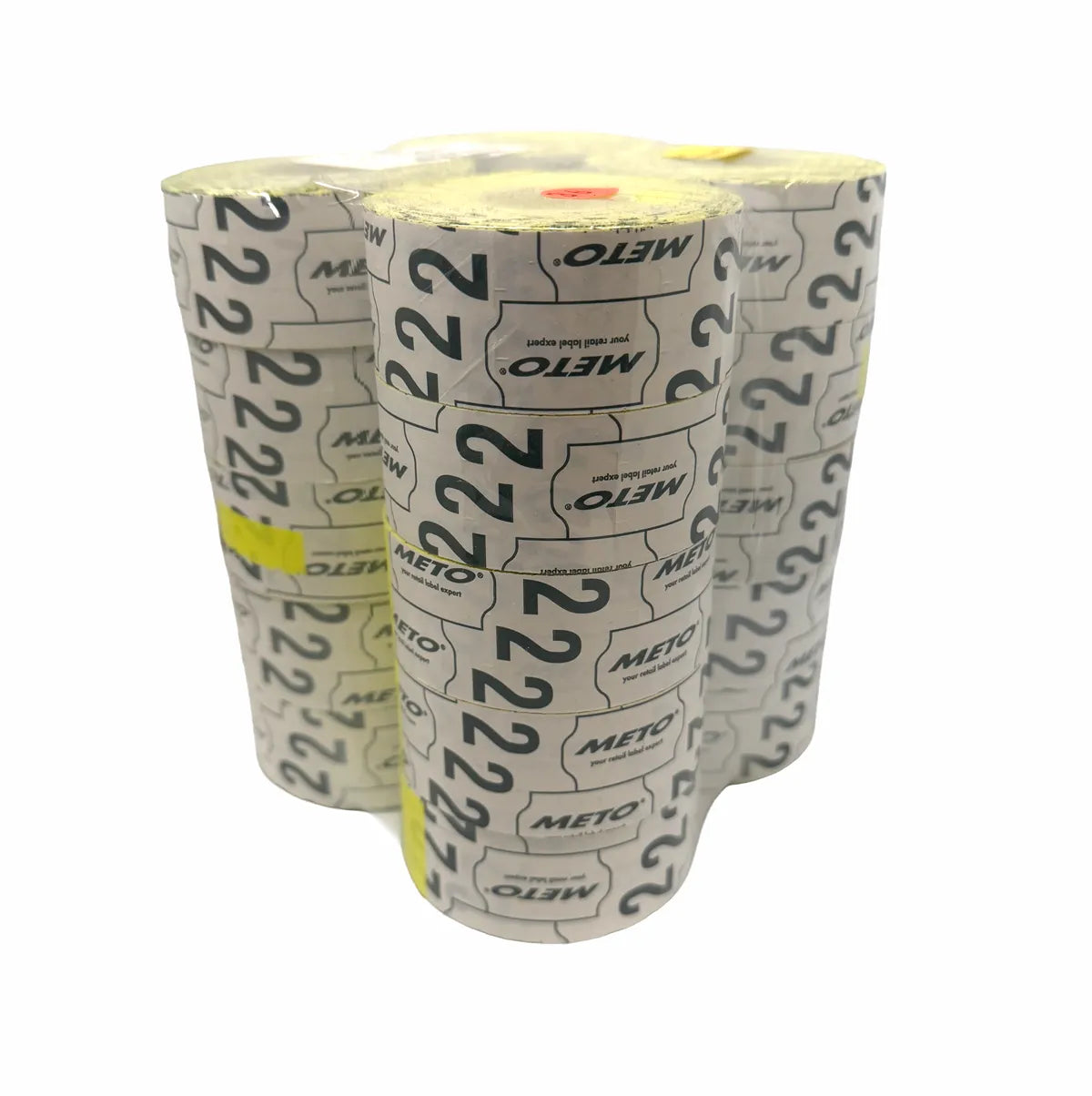 29x28mm Meto fluoro yellow removable label bundle