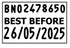 BEST BEFORE Label with Code and Date