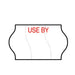 Tamper Proof 18x11mm Meto USE BY in Red Text, Freezer Grade Label