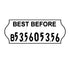 Tamper Proof 26x12mm Meto BEST BEFORE Permanent Label with code