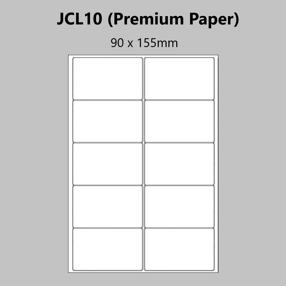 A4 Laser Printer Labels - 10 Labels Per Page - 100 Sheets