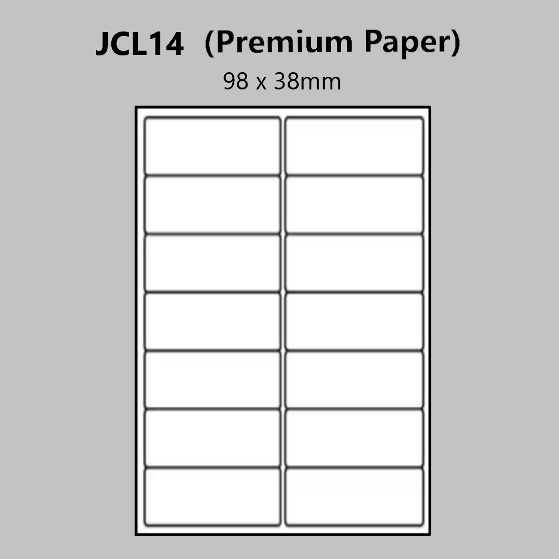A4 Laser Printer Labels - 14 Labels Per Page - 100 Sheets