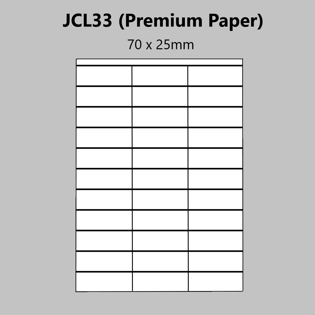 A4 Laser Printer Labels - 33 Labels Per Page - 100 Sheets