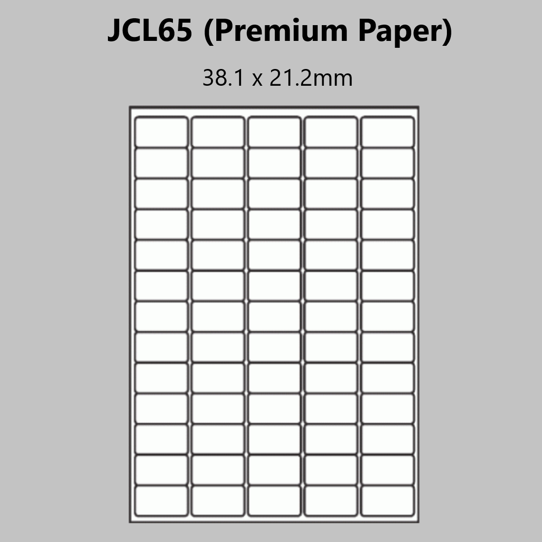A4 Laser Printer Labels - 65 Labels Per Page - 100 Sheets