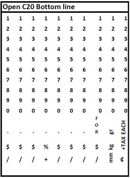 Band Layout for Bottom Line